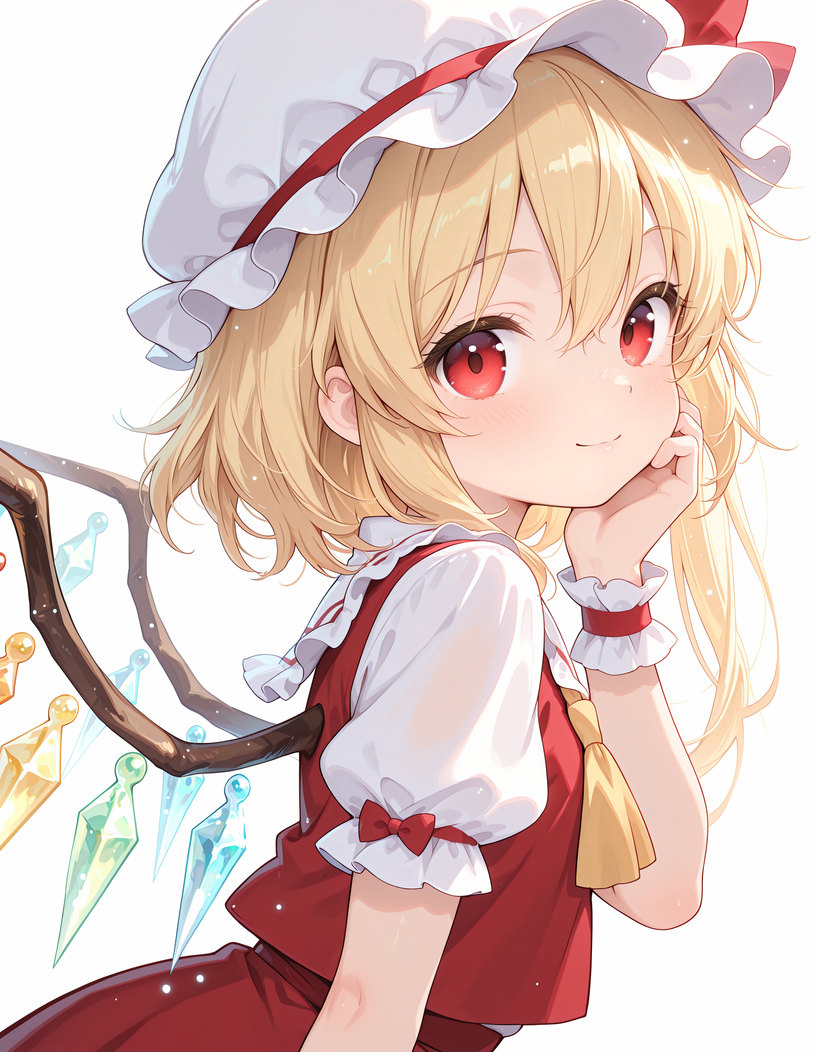 こちらを見つめる赤い瞳
