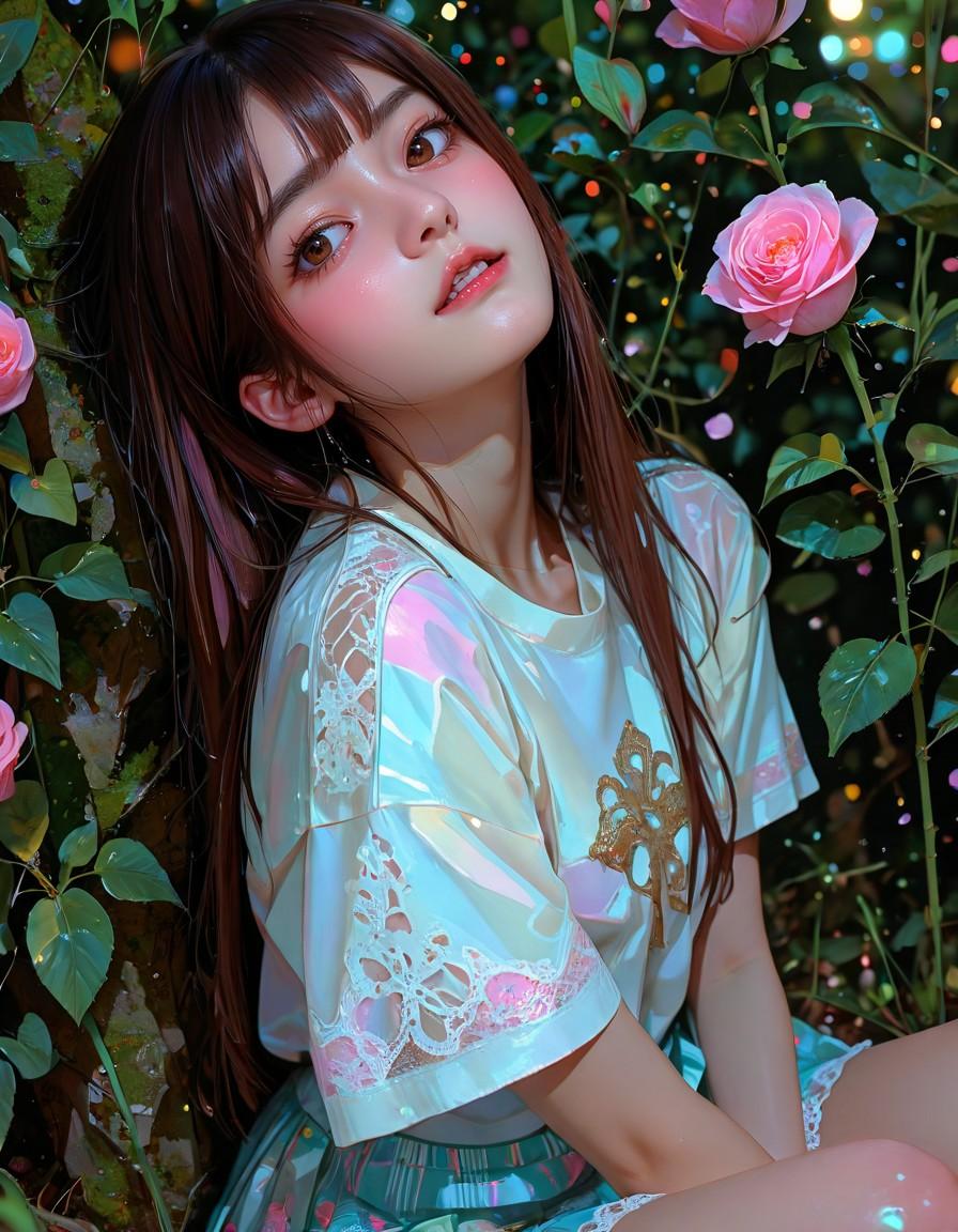 Rose flower Girl