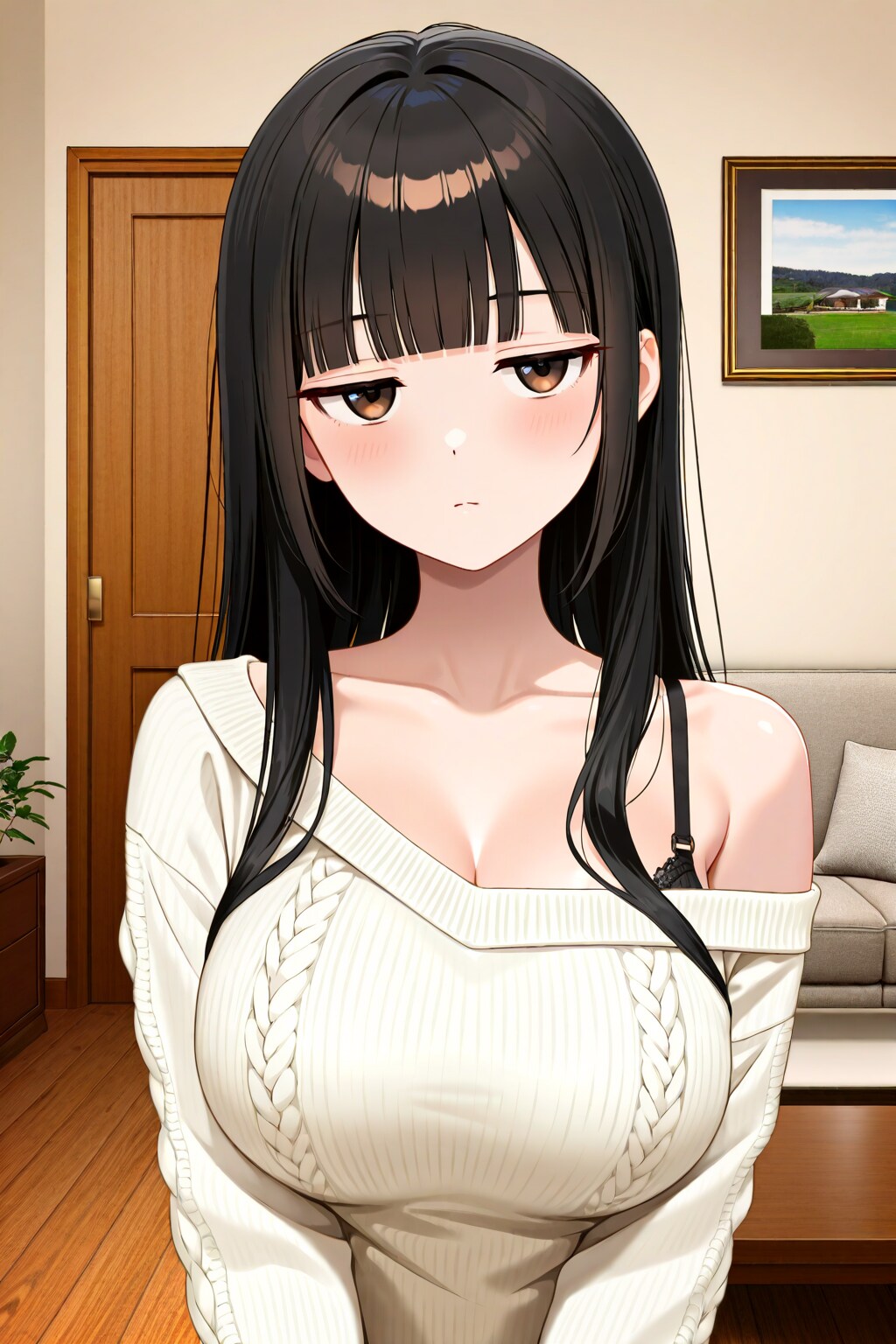 ジト目で見てくるサキちゃん