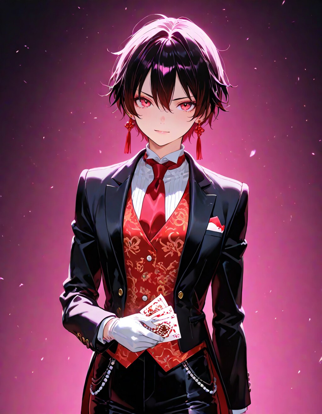 男装のマジシャン