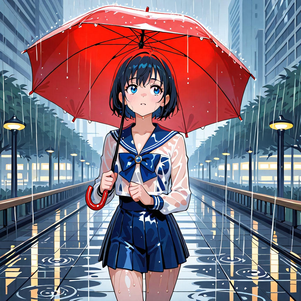 赤いアンブレラ