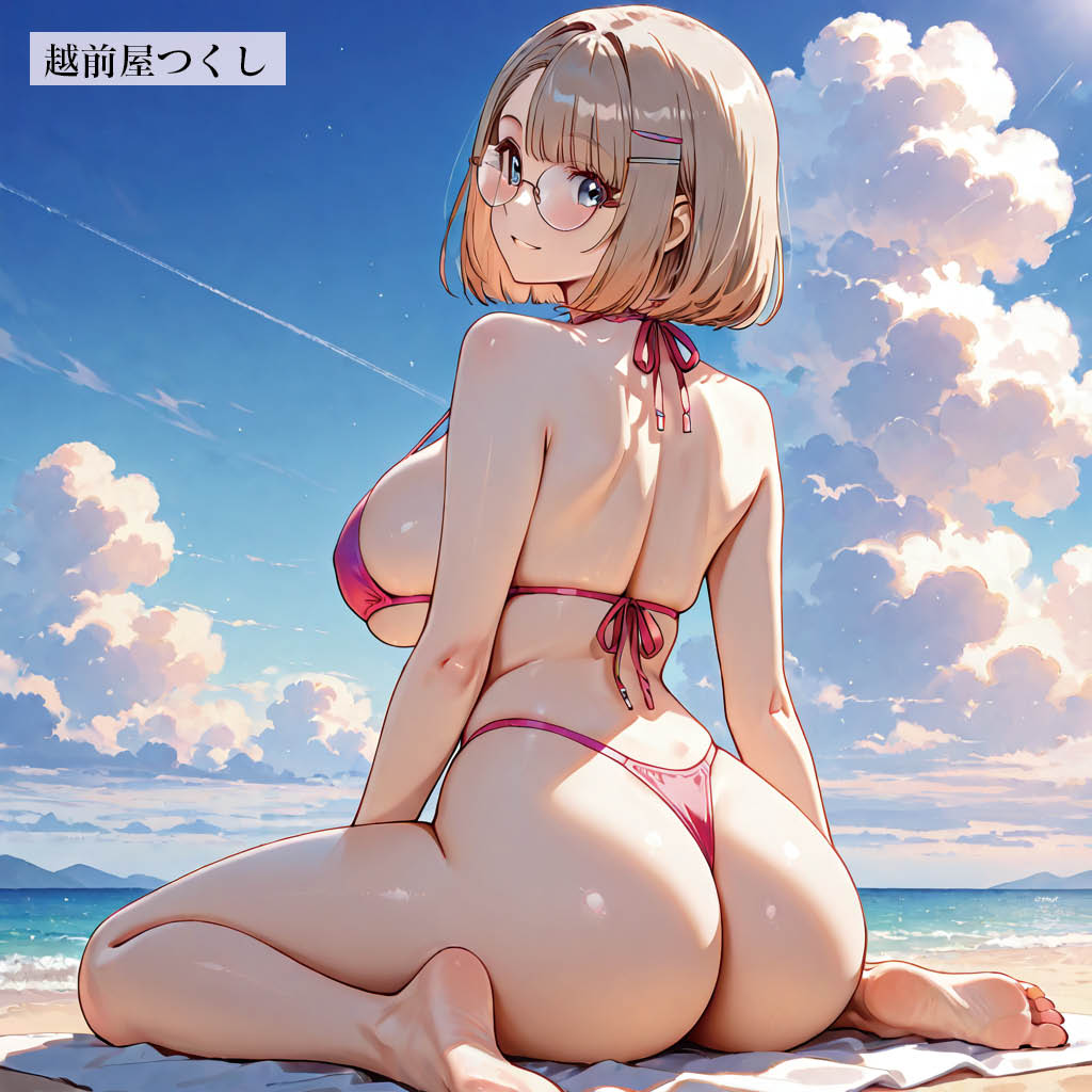 眼鏡っ子_12人の女の子のTバックショット