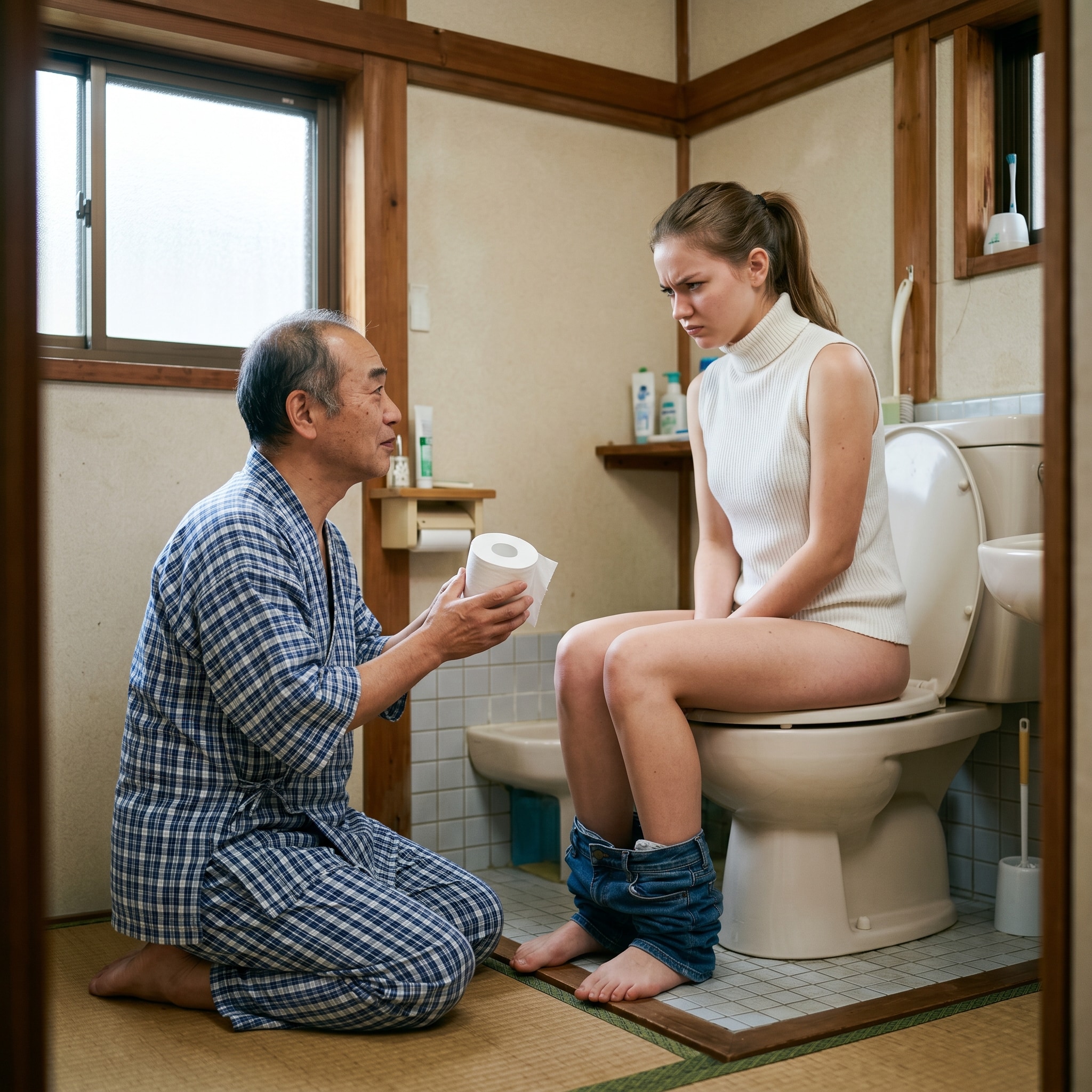 おじさんと一緒にトイレ ④