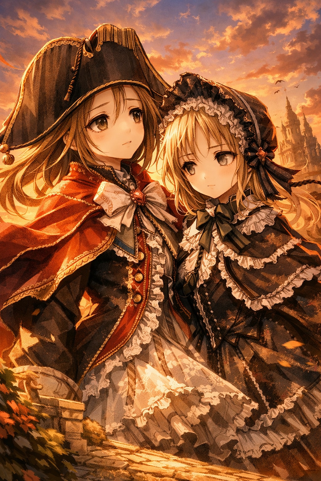 ちゃぴ命名：「夕映えの庭で、まだ言葉にならない約束」