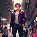 地下鉄と黒髪＆紫短髪男性★その3(12枚) 11枚目