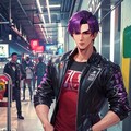 地下鉄と黒髪＆紫短髪男性★その3(12枚) 9枚目