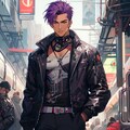 地下鉄と黒髪＆紫短髪男性★その3(12枚) 7枚目