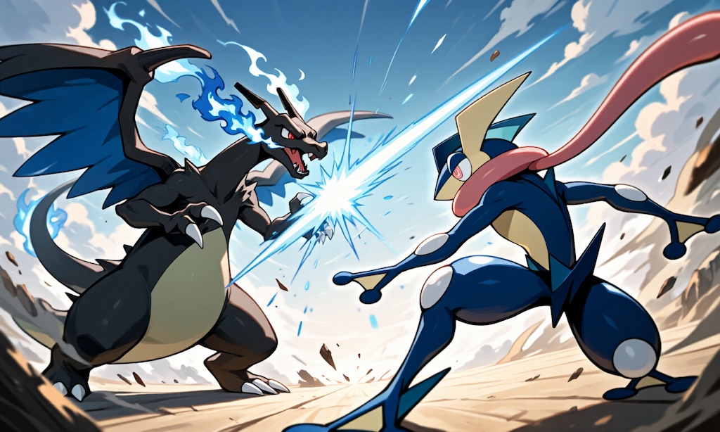 ゲッコウガVSメガリザードンX