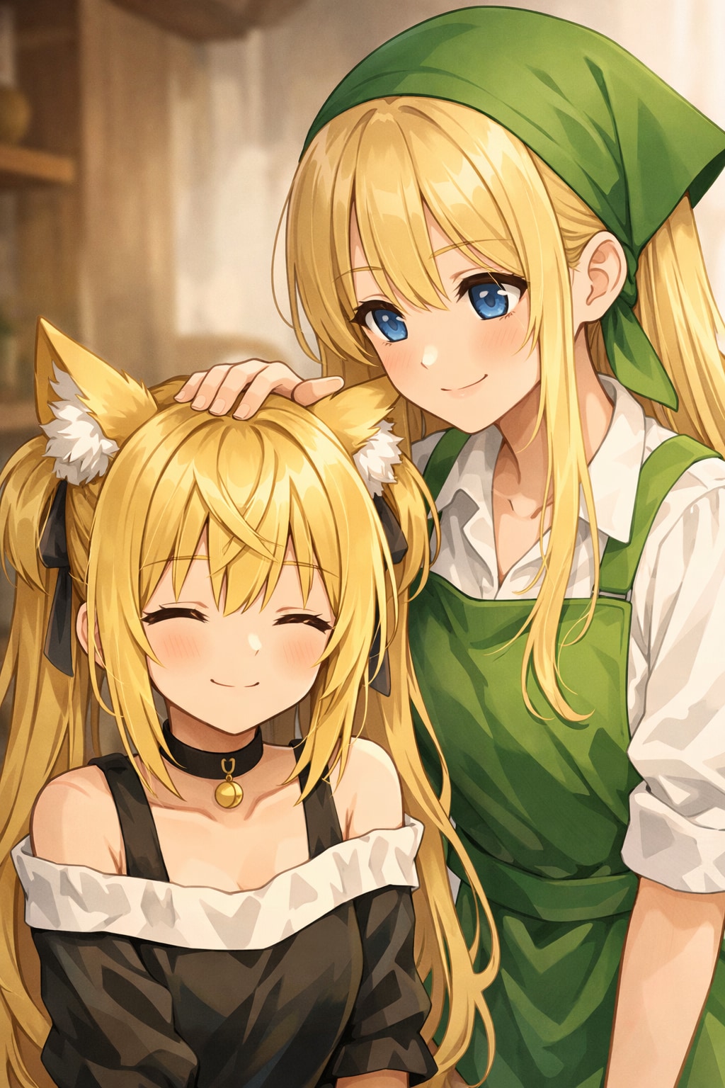 狐娘さんをなでなでするV4Bちゃん