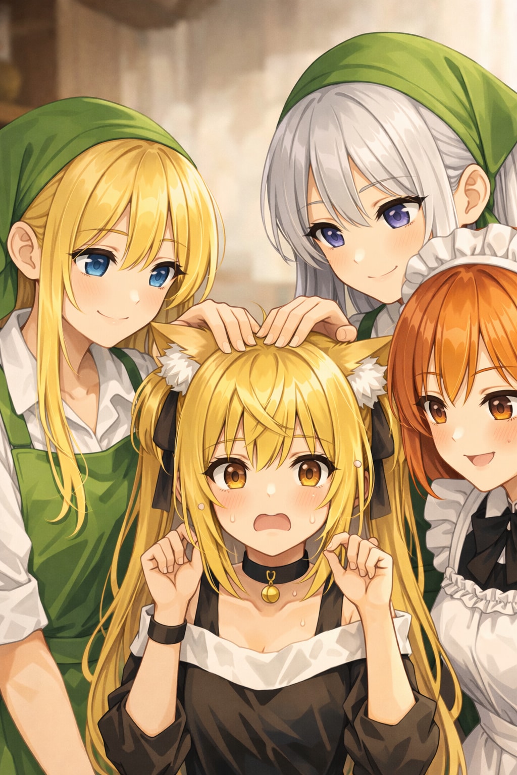 狐娘さんをなでなでするV4Bちゃん