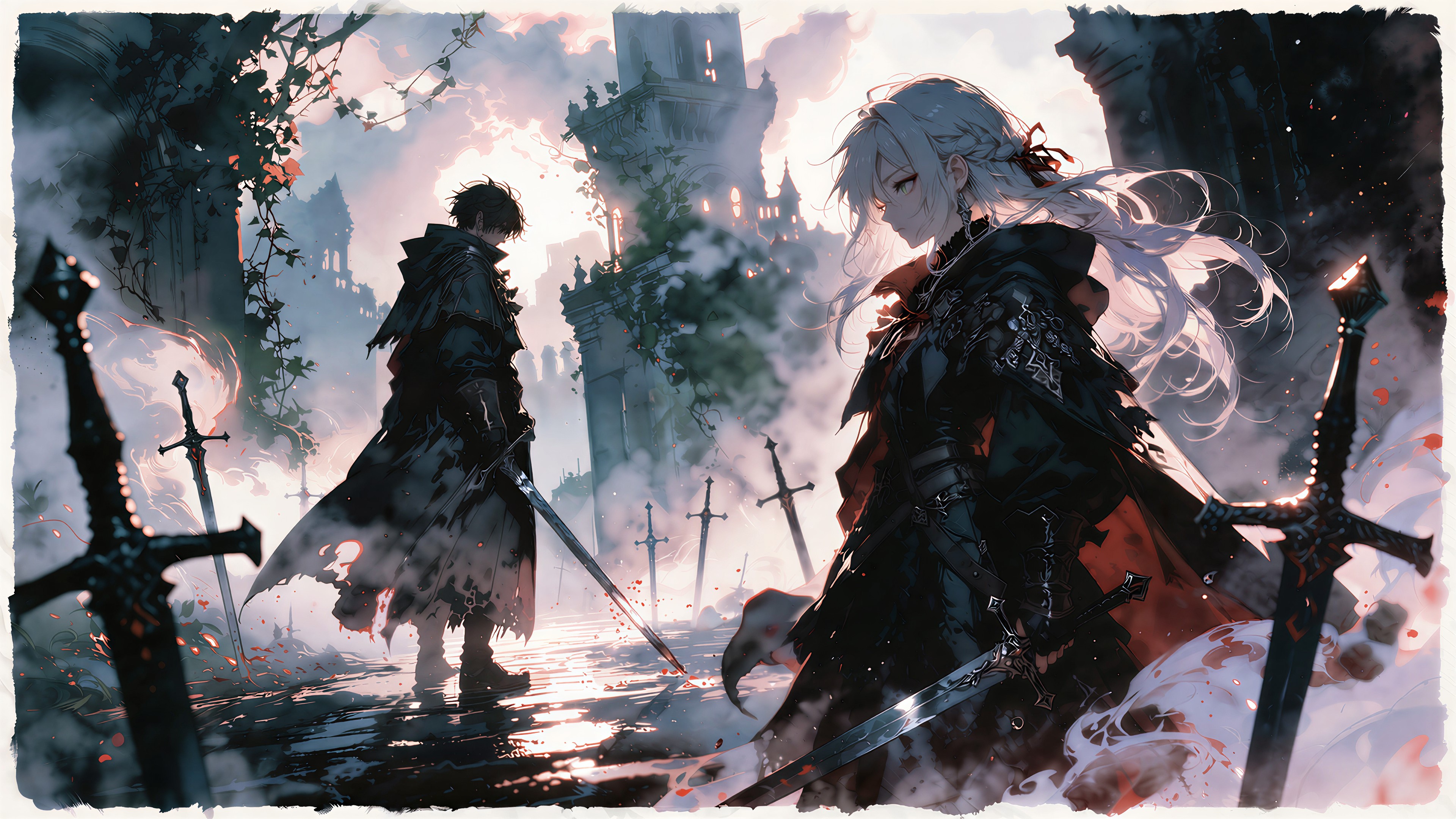 ファンタジー世界のふたり | の人気AIイラスト・グラビア