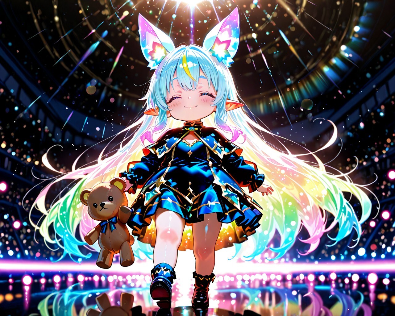 12枚）テディベアとケモ耳エルフさん