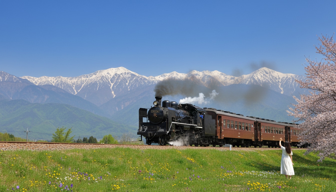 春の築堤を行く | の人気AIイラスト・グラビア