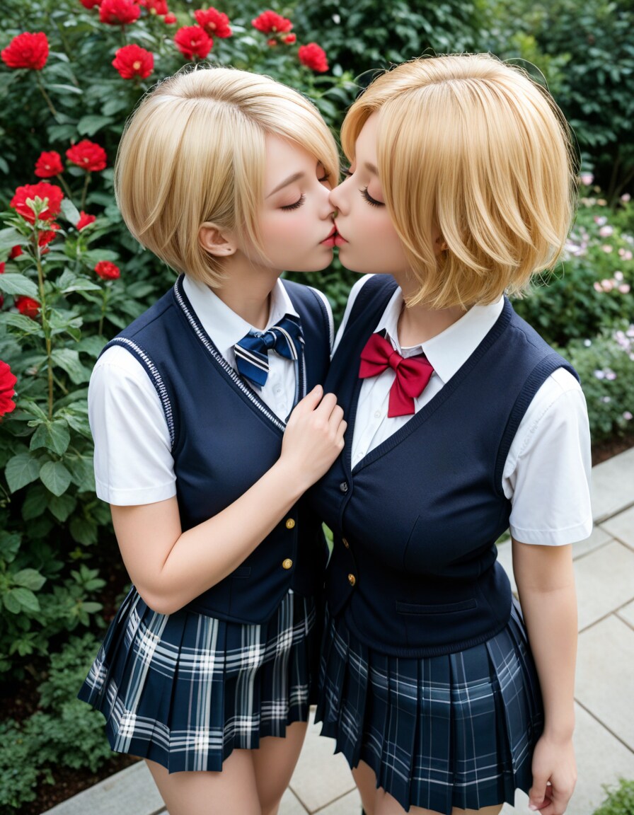 秋の百合キス祭り1