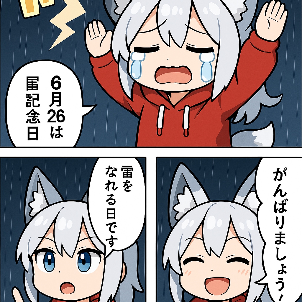 ６月２６日は雷記念日