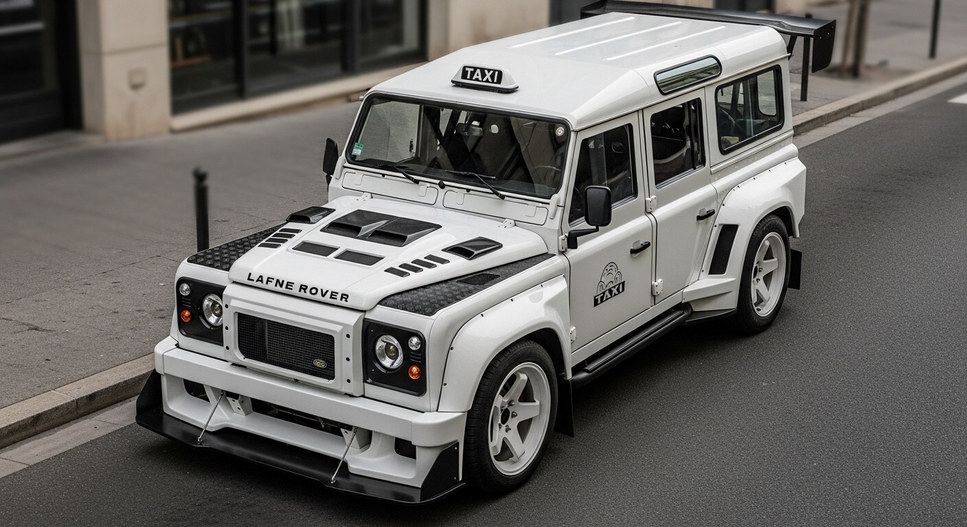 ランドローバーディフェンダ―タクシーのドリ車 | の人気AIイラスト・グラビア