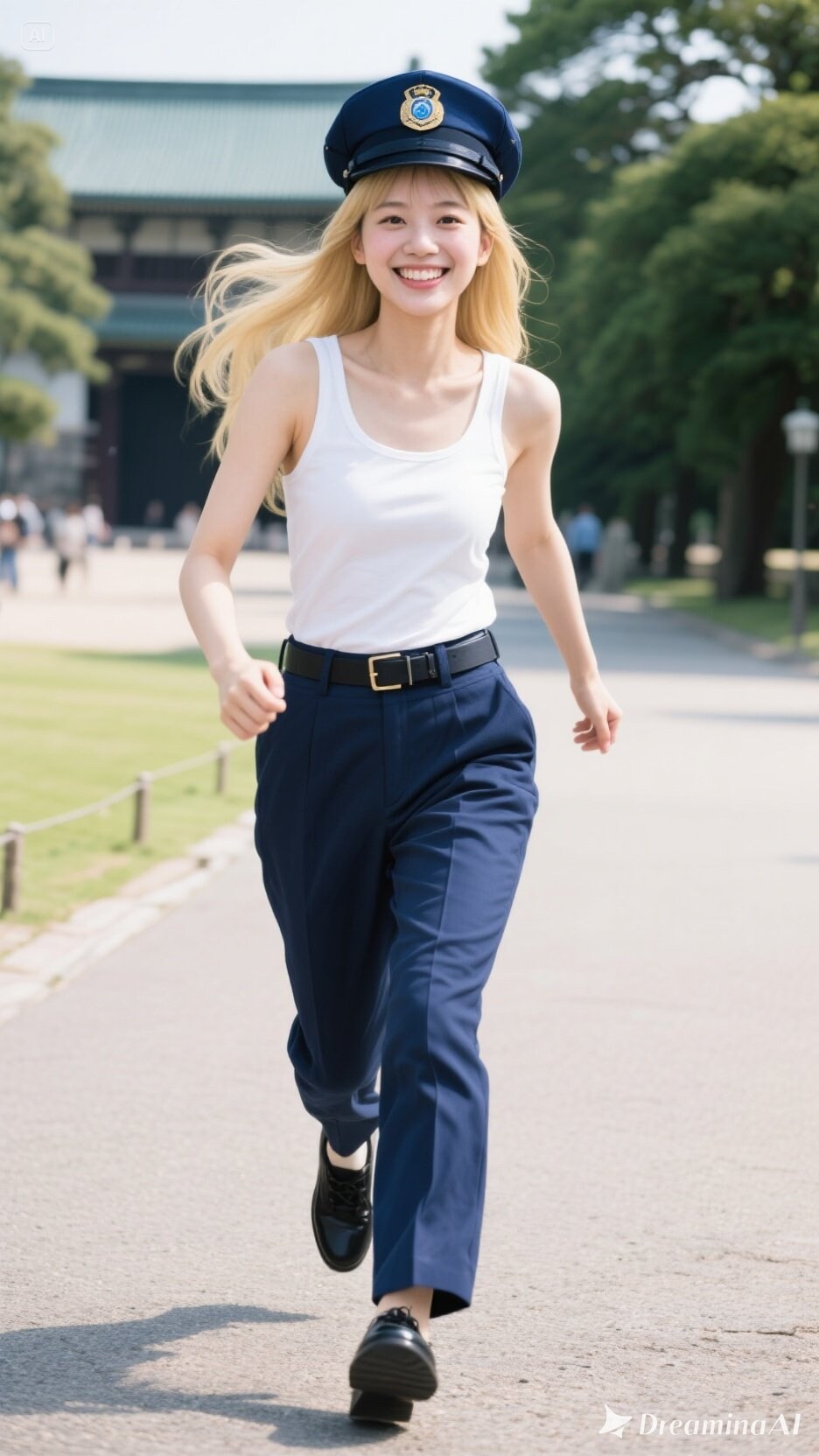 リアルかっこかわいい婦警ちちぷいちゃんの皇居ランニング