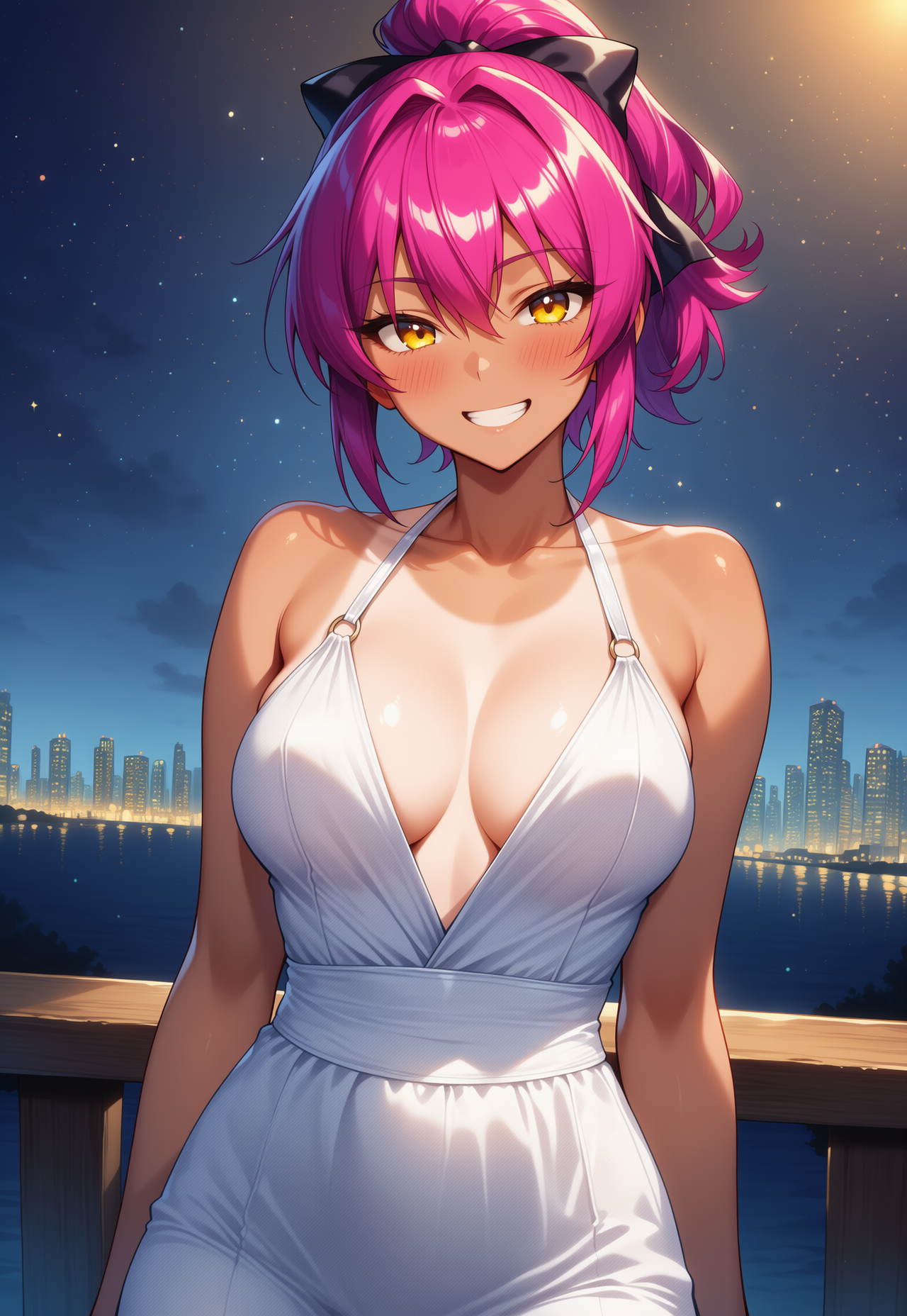 白ドレスと夜景