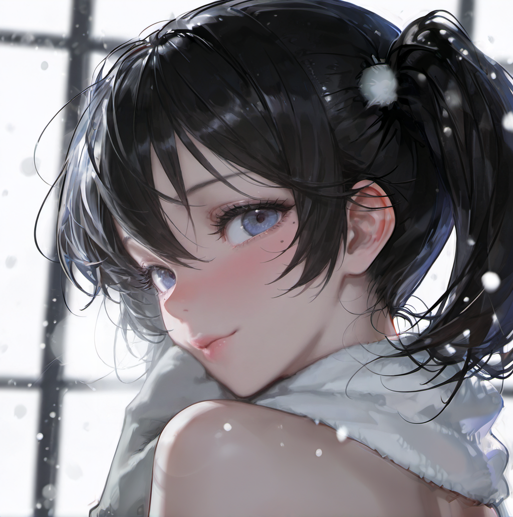 冬のオフショルダー