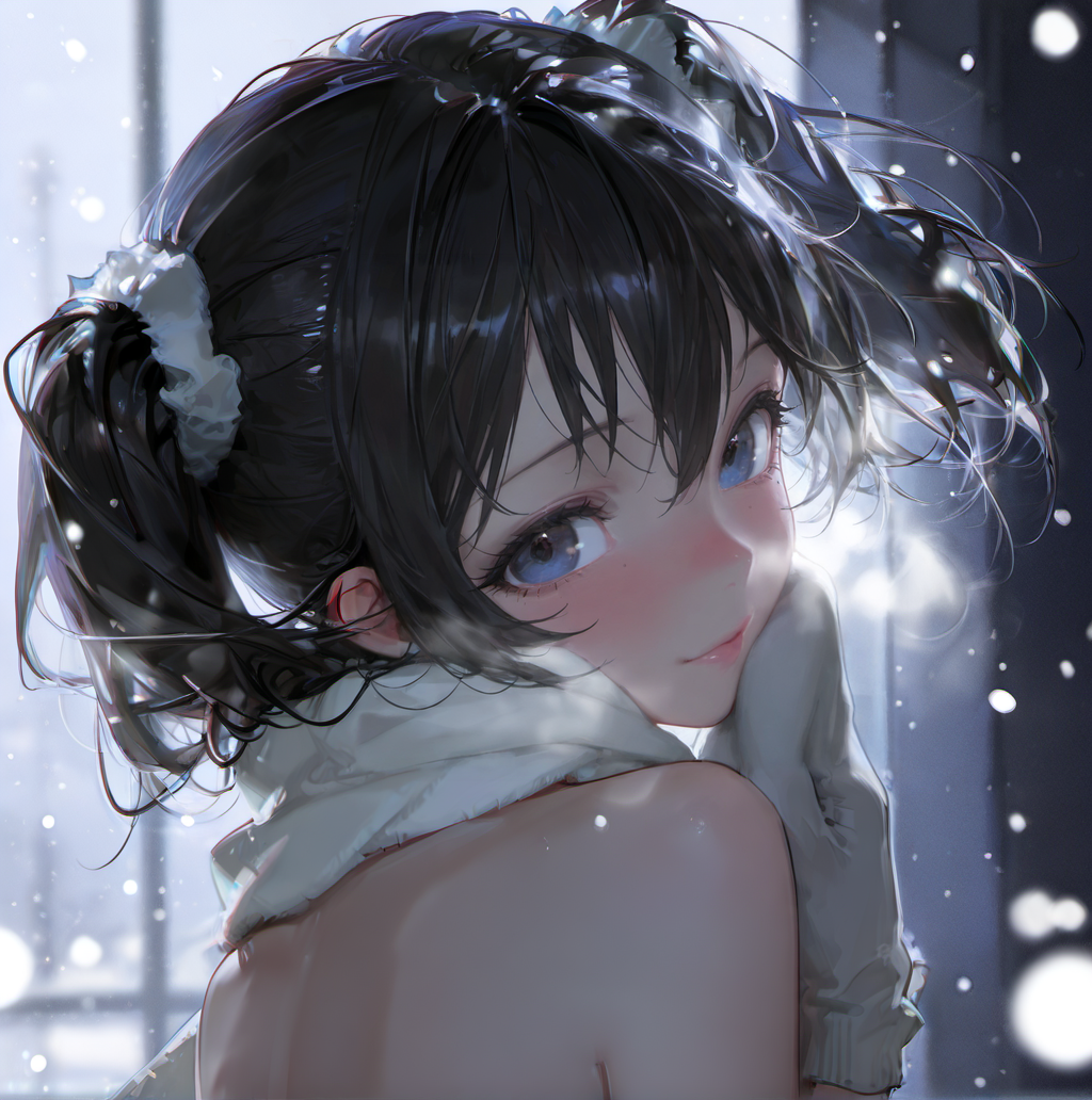 冬のオフショルダー