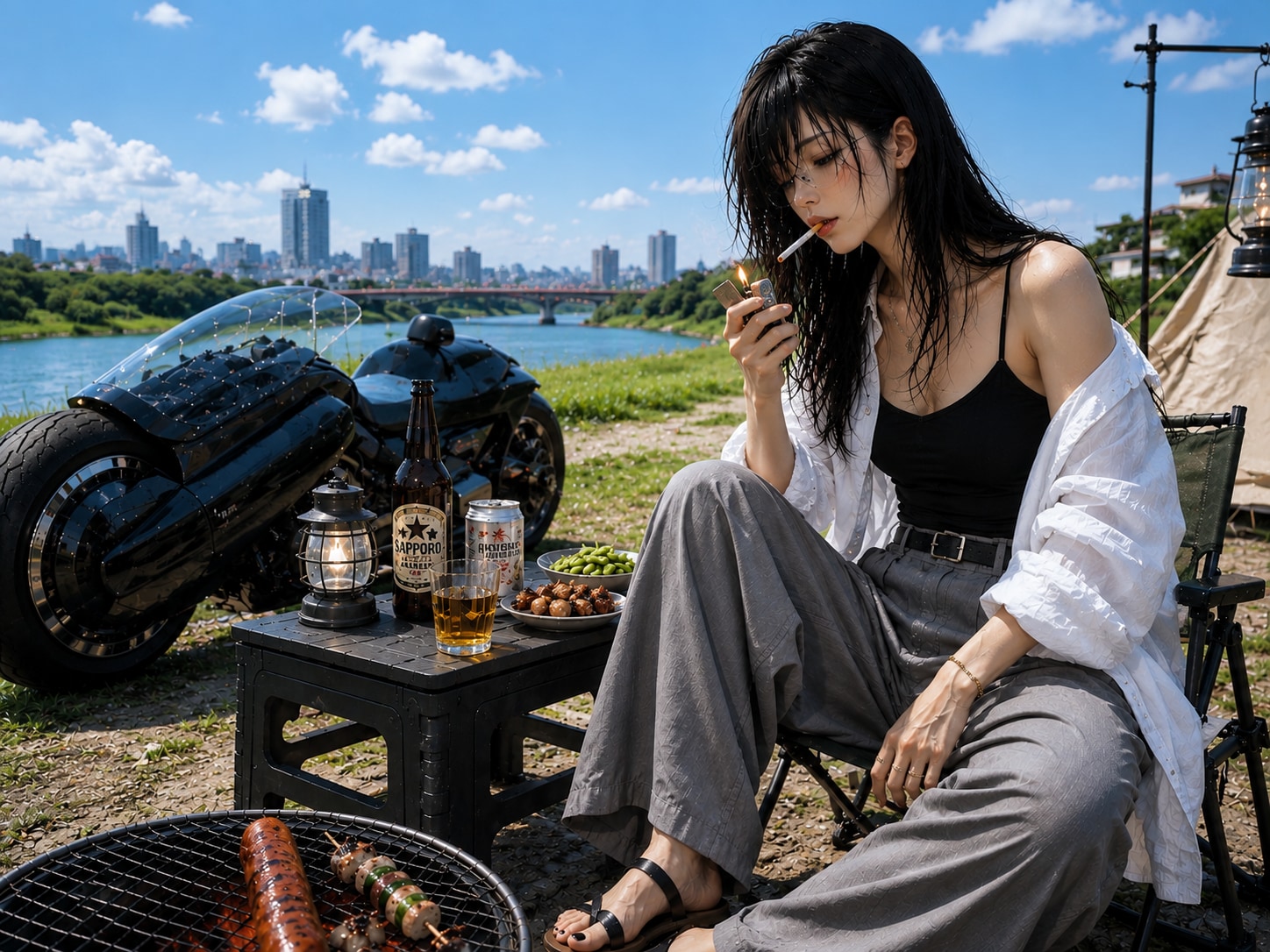 1人ばーべ🚬🍺🥛