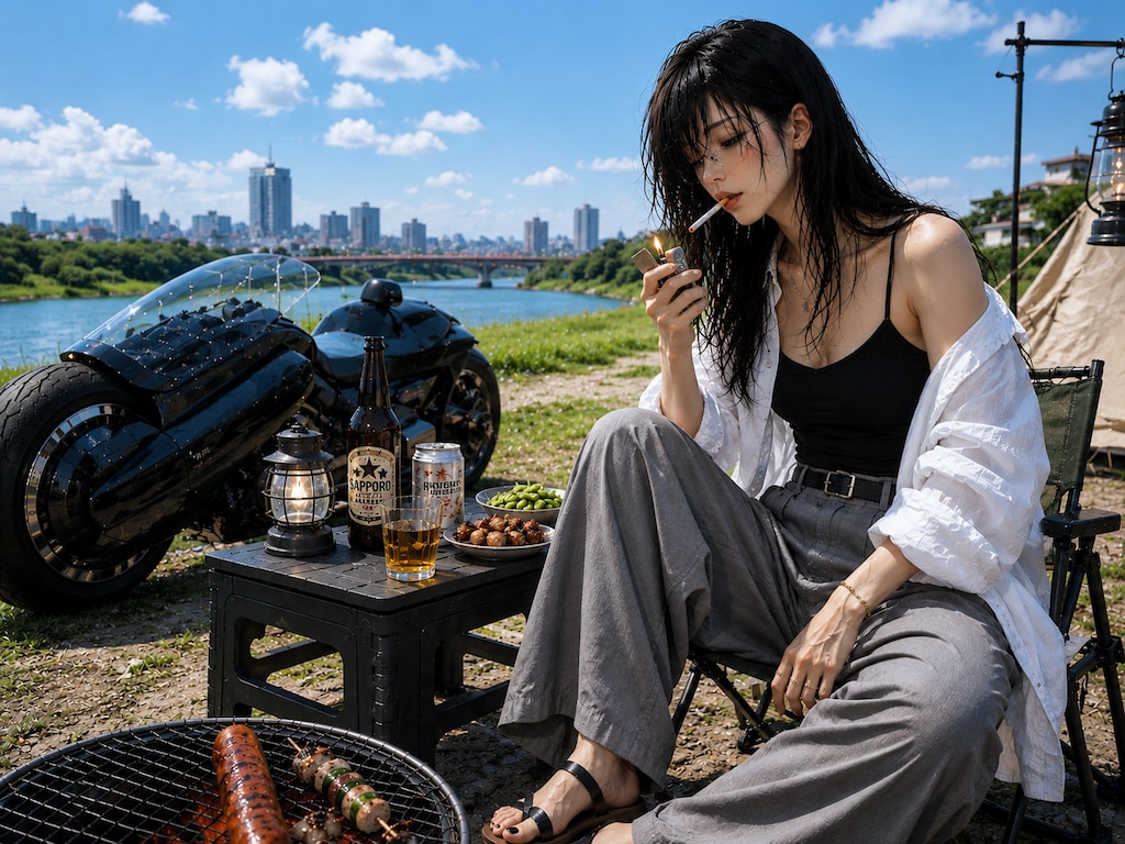 1人ばーべ🚬🍺🥛