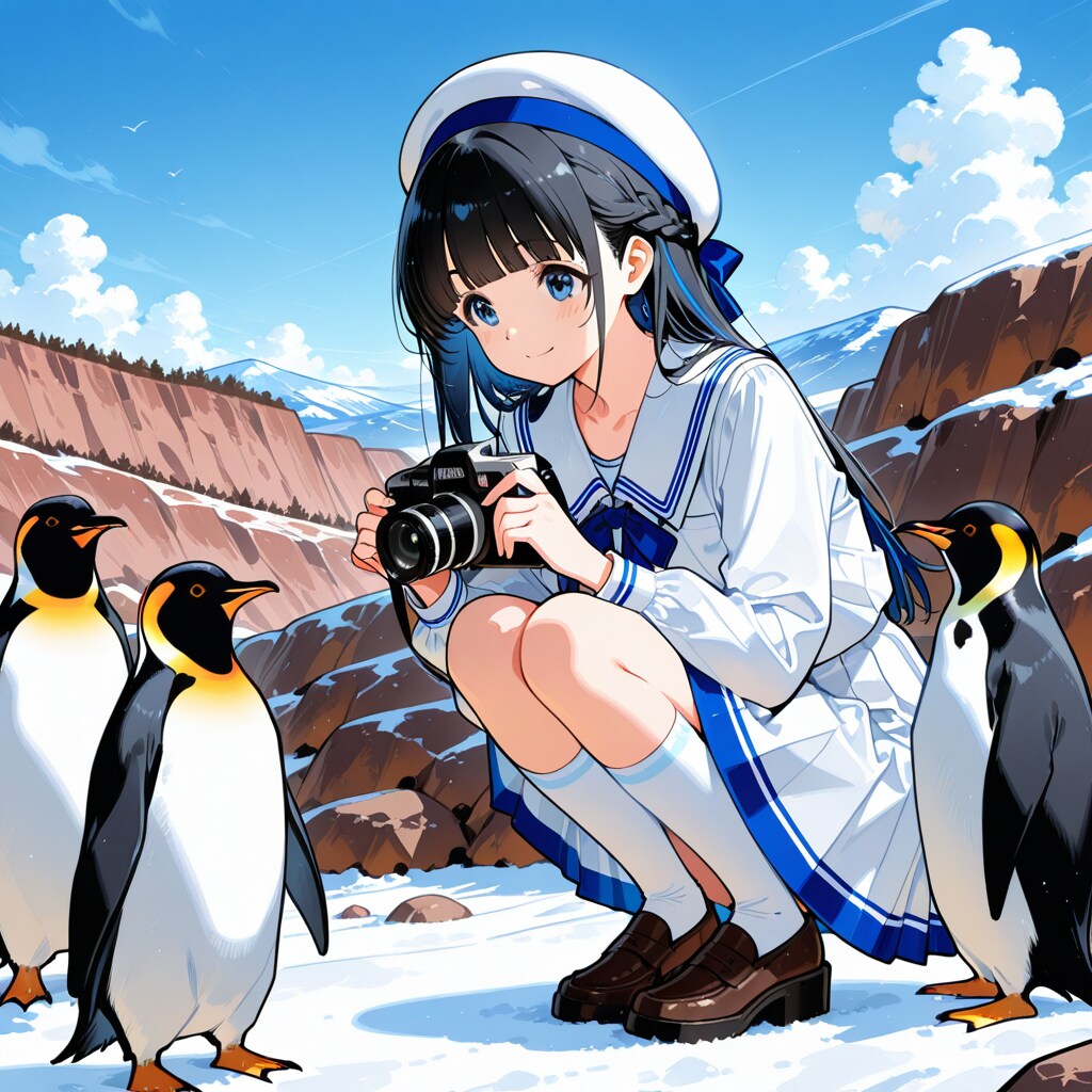 ペンギンと少女