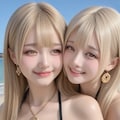 地雷系ちゃんのレズビアン034《ギャルレズビアンSeaArt》 8枚目