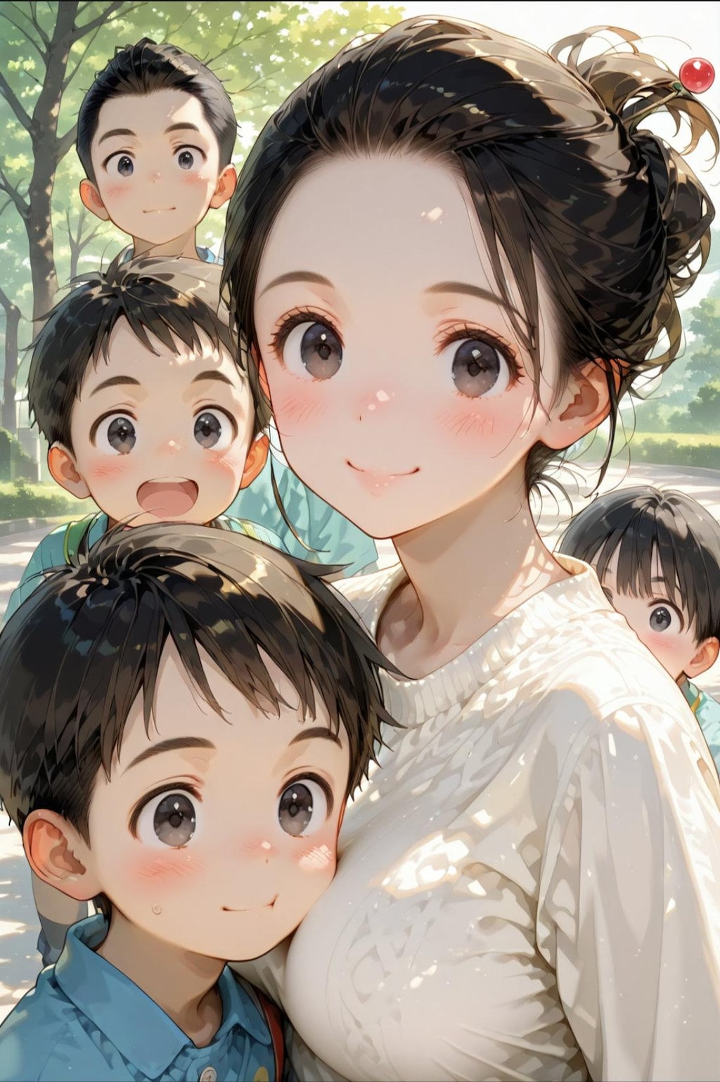 公園で遊ぶ親子６