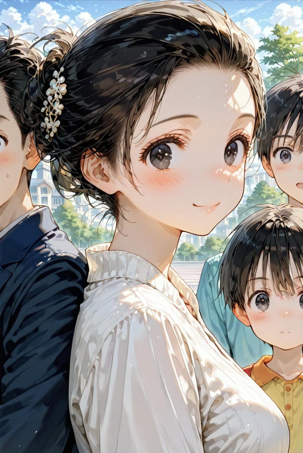 公園で遊ぶ親子６