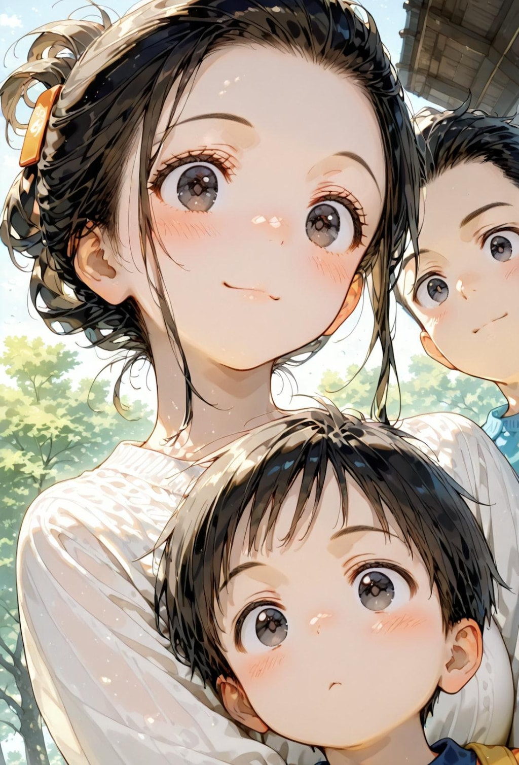 公園で遊ぶ親子６