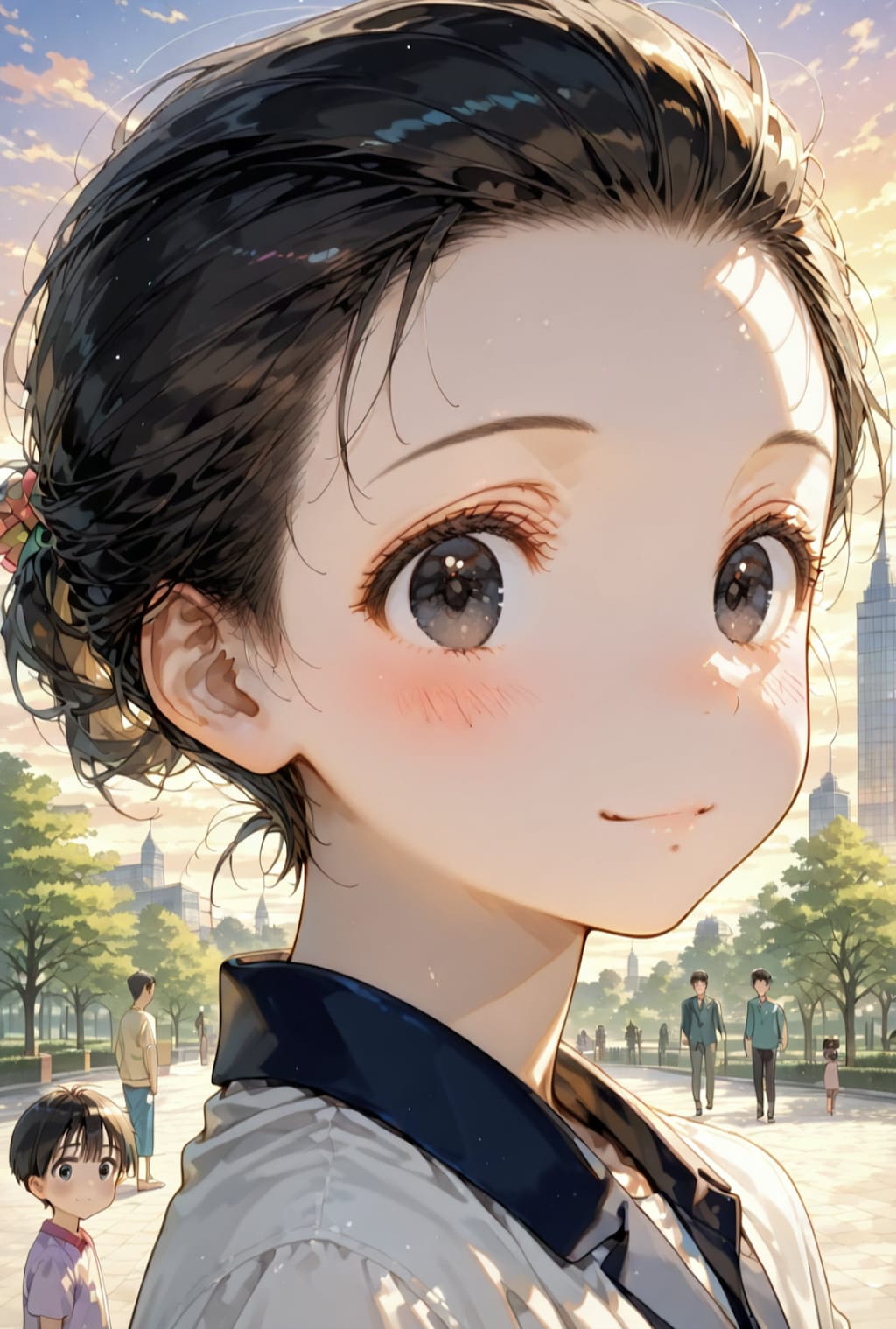 公園で遊ぶ親子６