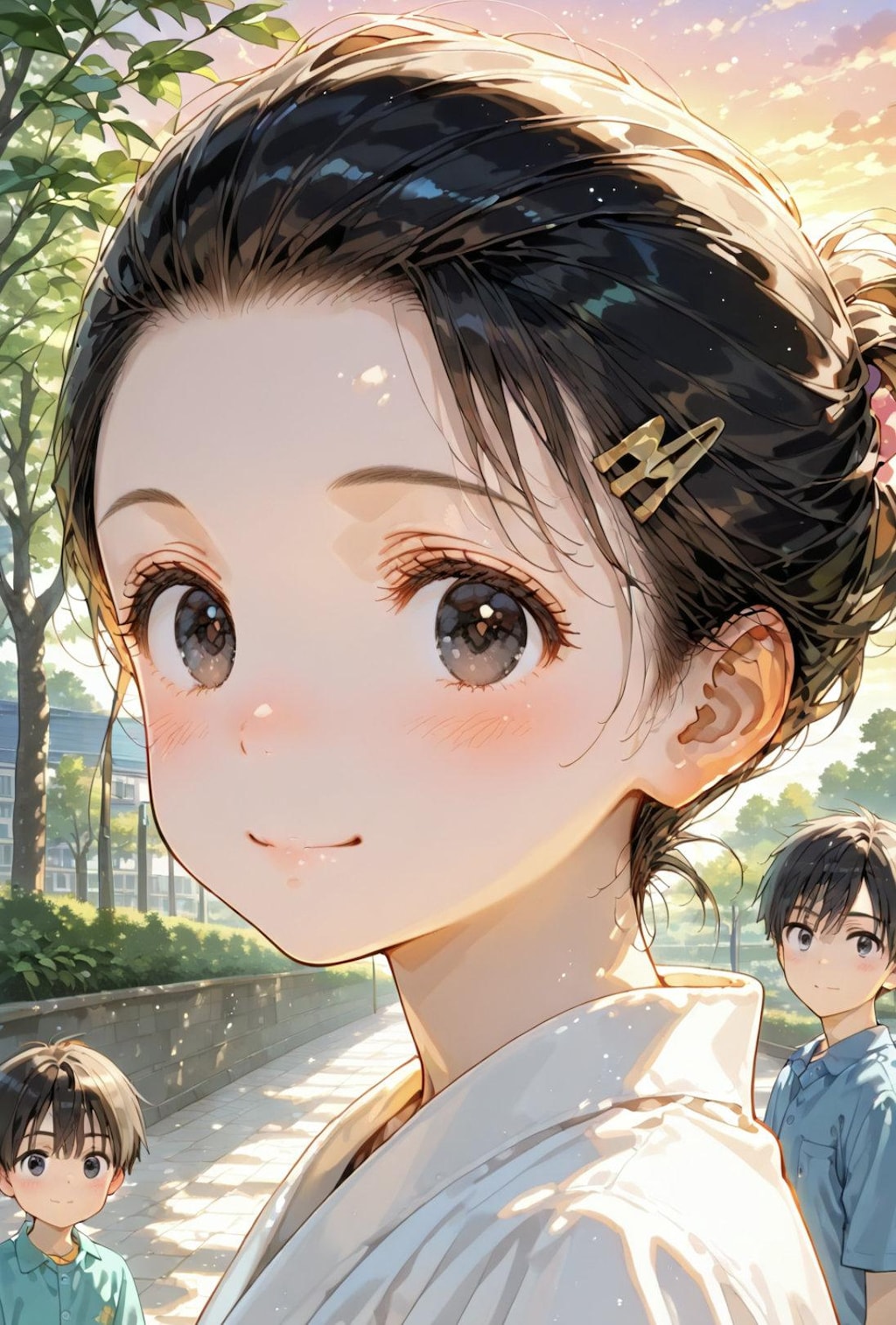 公園で遊ぶ親子６