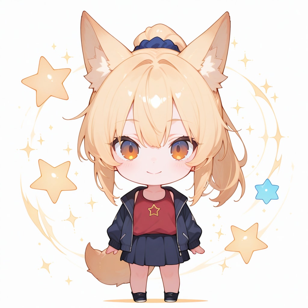 ちびキャラ金髪狐娘さん | の人気AIイラスト・グラビア
