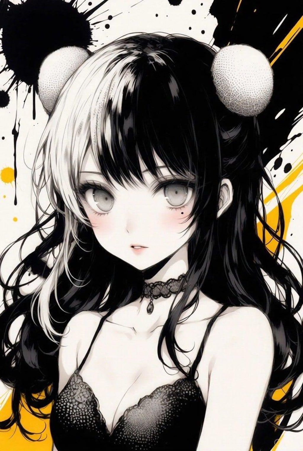 白黒黄色