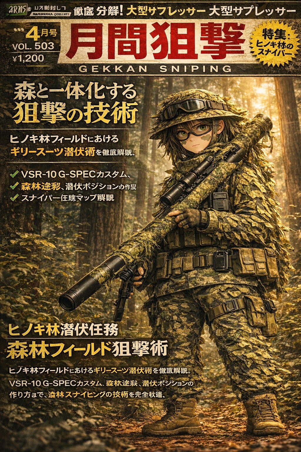 月間狙撃 2026年4月号 ヒノキ林スナイパー特集
