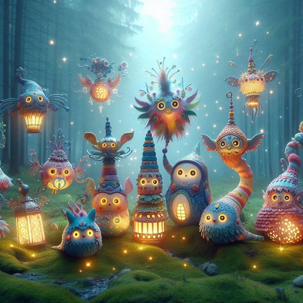 Dalleのローマ字な妖怪たち