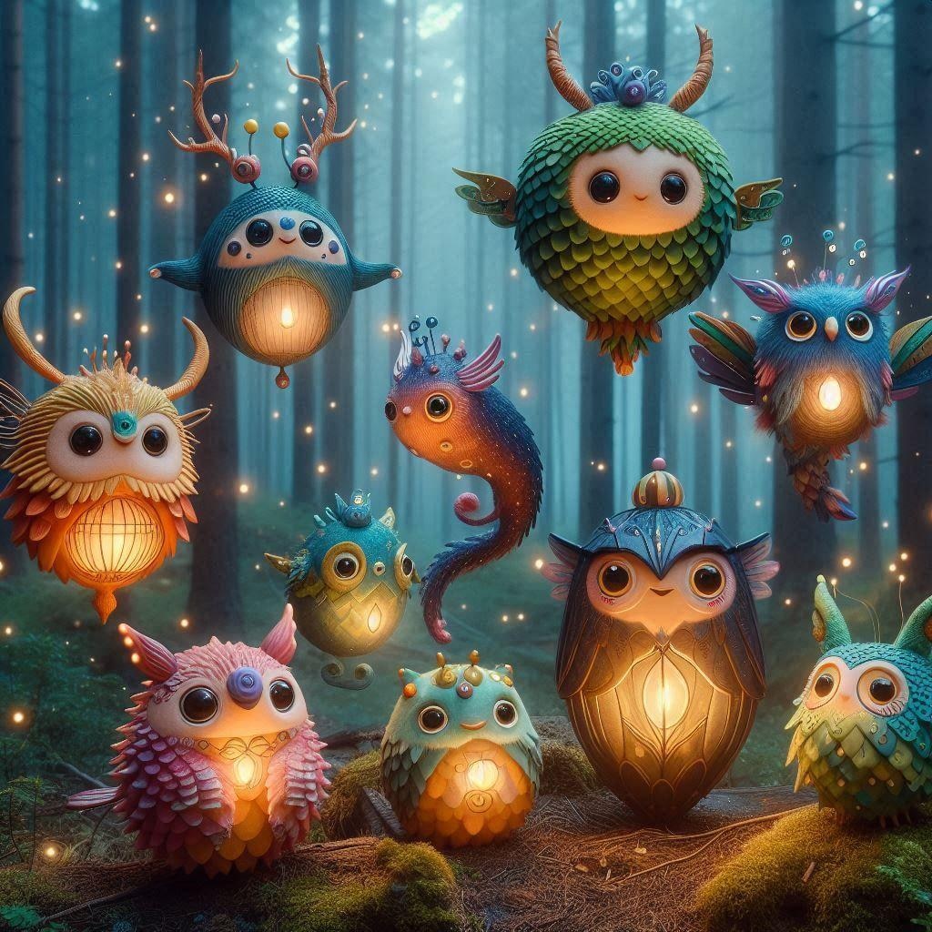 Dalleのローマ字な妖怪たち