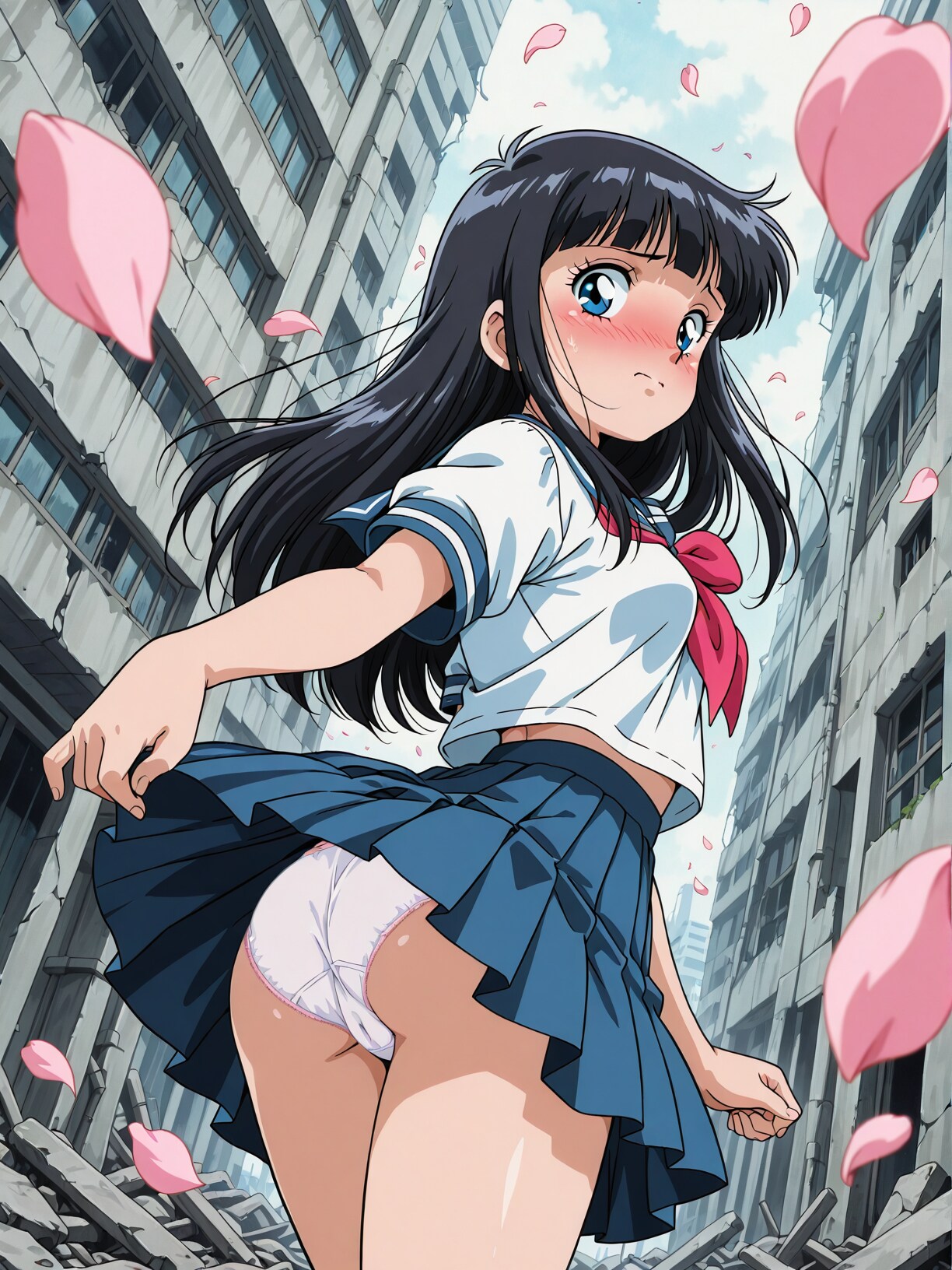 セーラー服の少女【パンチラ】