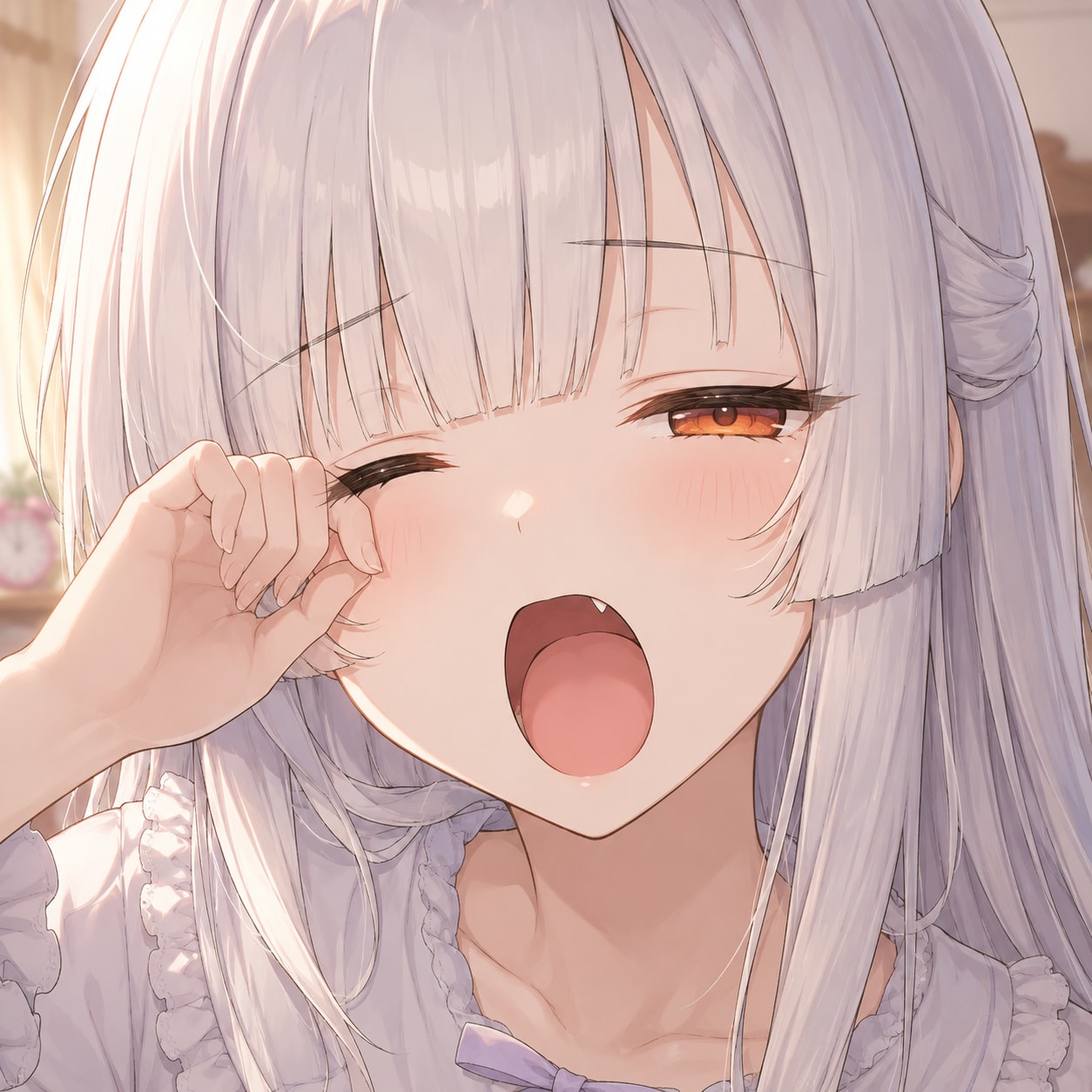 おはよ…ねむたい