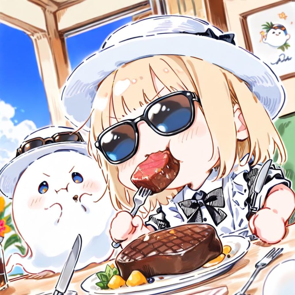 グラサンキメて、肉と酒をキメる🥩🥃