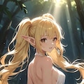 水浴びエルフ 2枚目