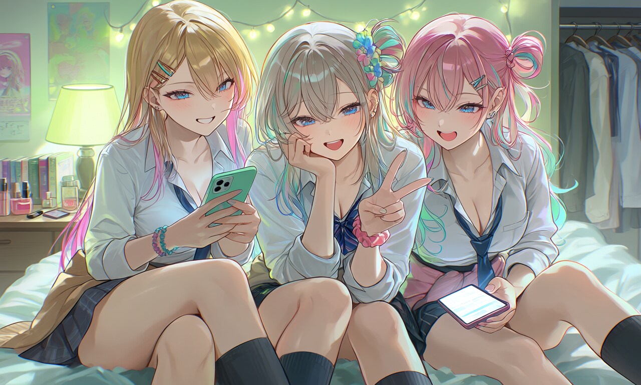 ギャルが部屋に来た | の人気AIイラスト・グラビア