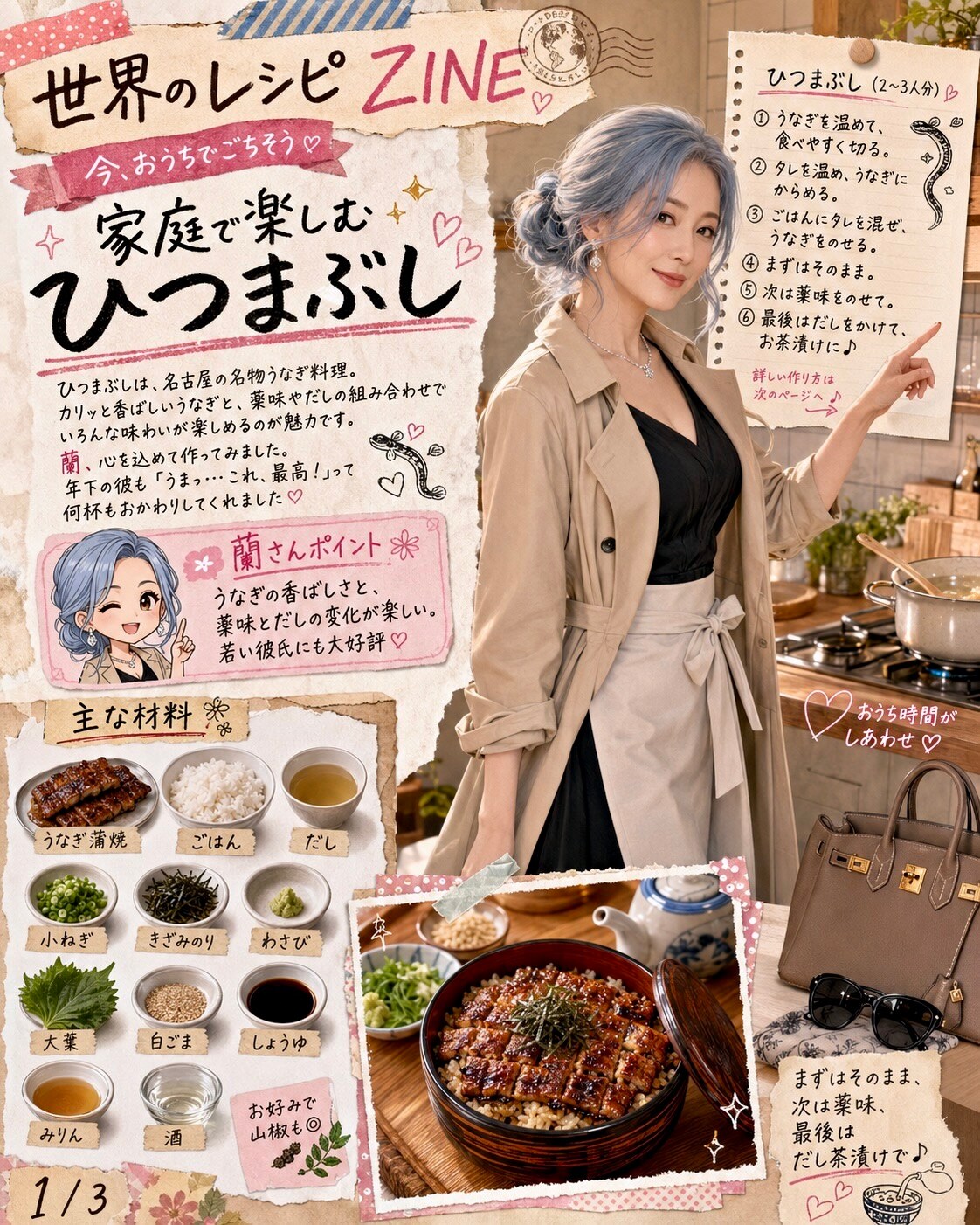 蘭さん💞家庭で楽しむ「ひつまぶし」