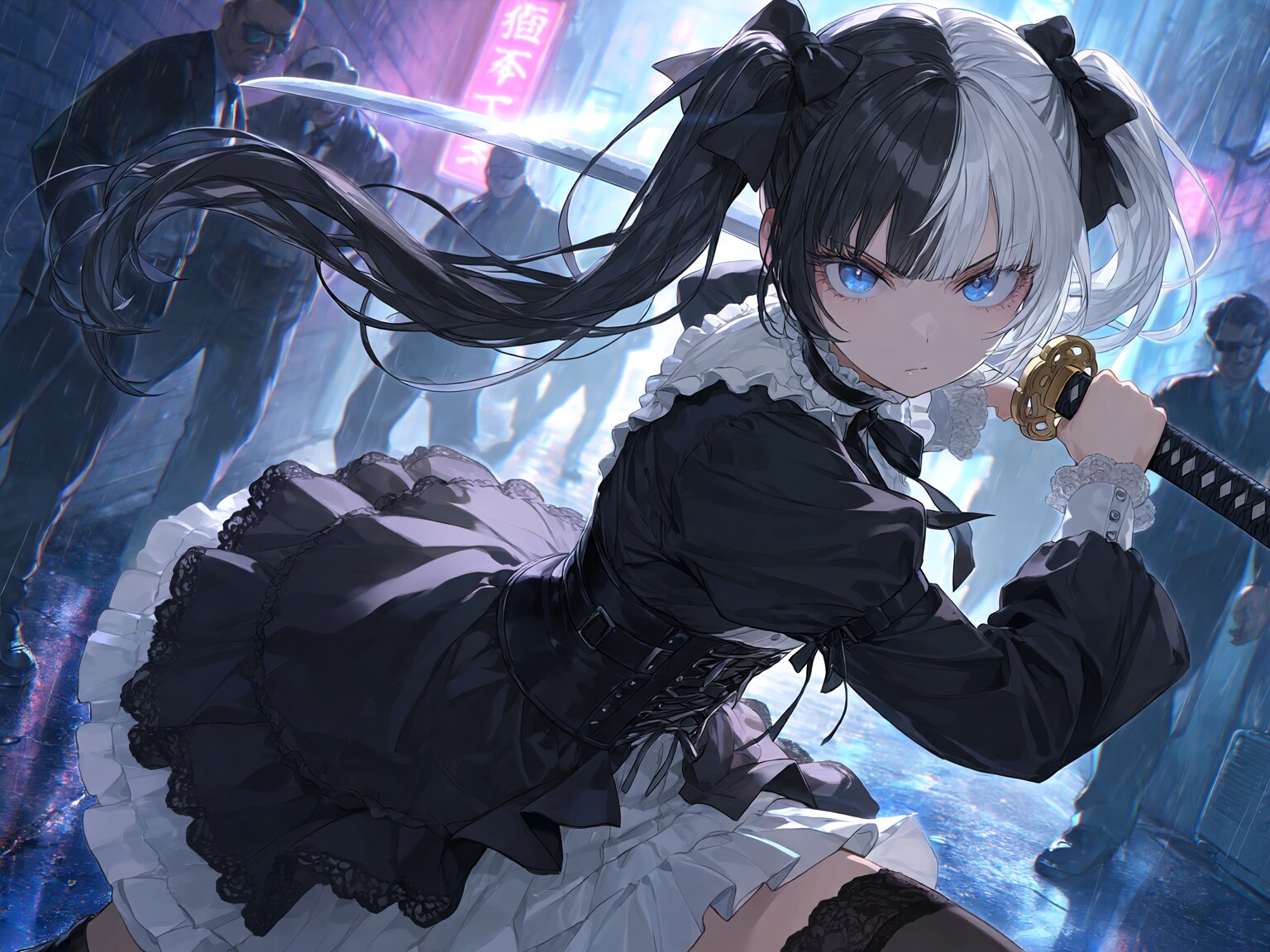 黒ゴスと日本刀 | の人気AIイラスト・グラビア
