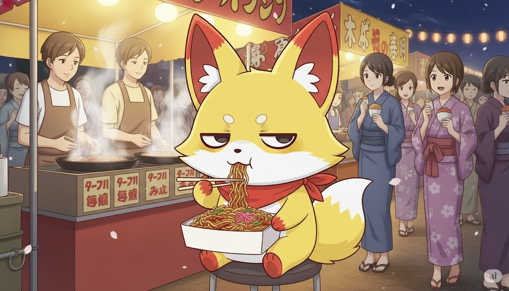 【狐独のグルメ】焼きそば：祭りの後の静かなる一皿