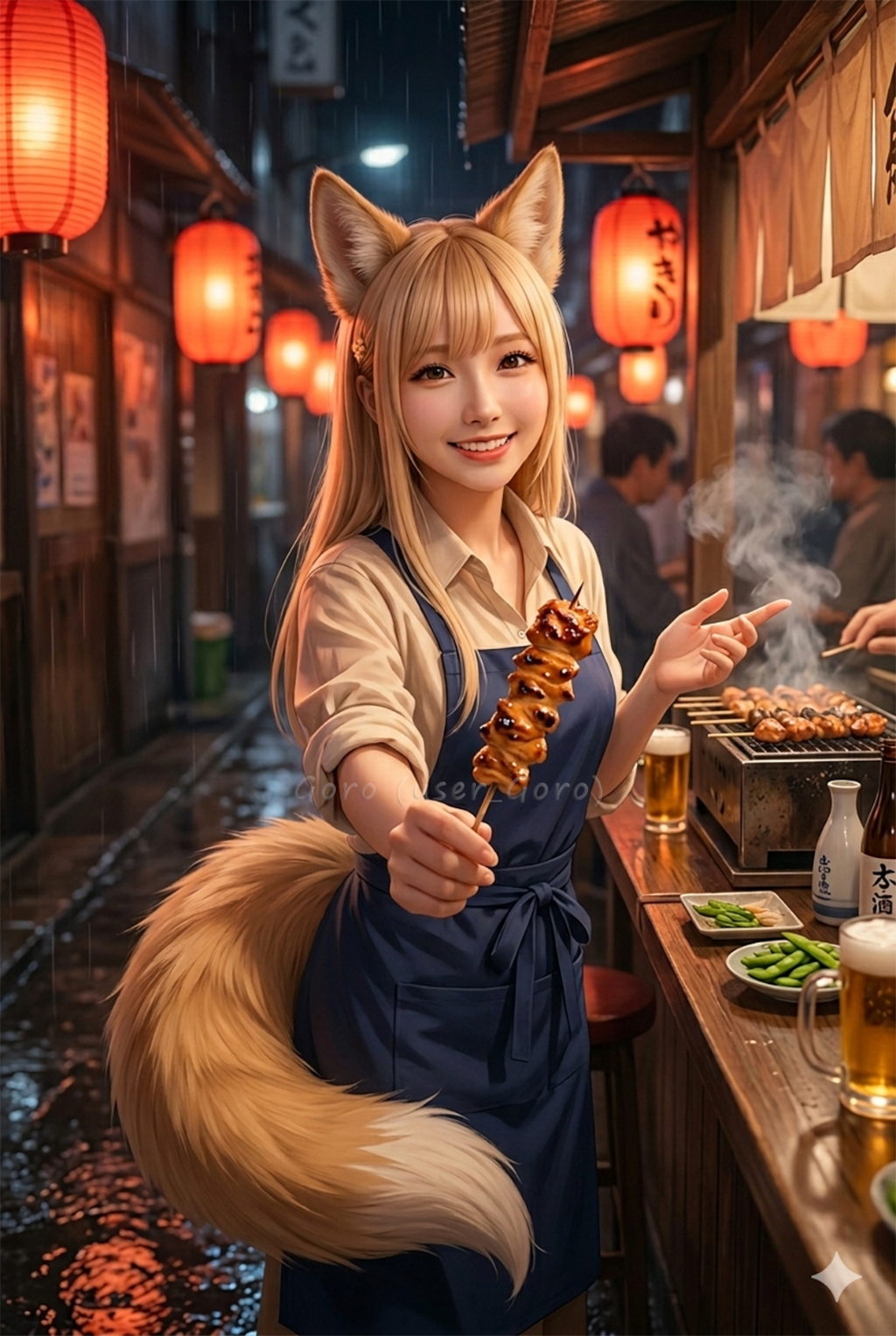 焼き鳥屋台のりょうこさん