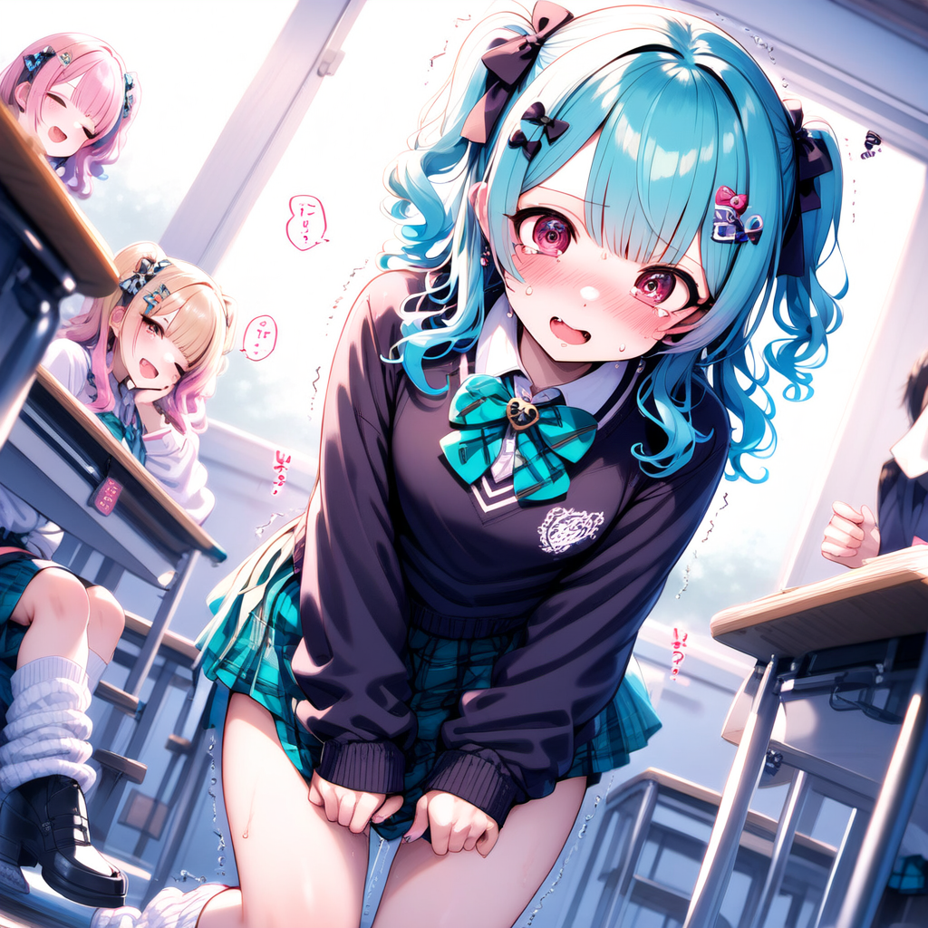 漏れちゃうから～どいてー！