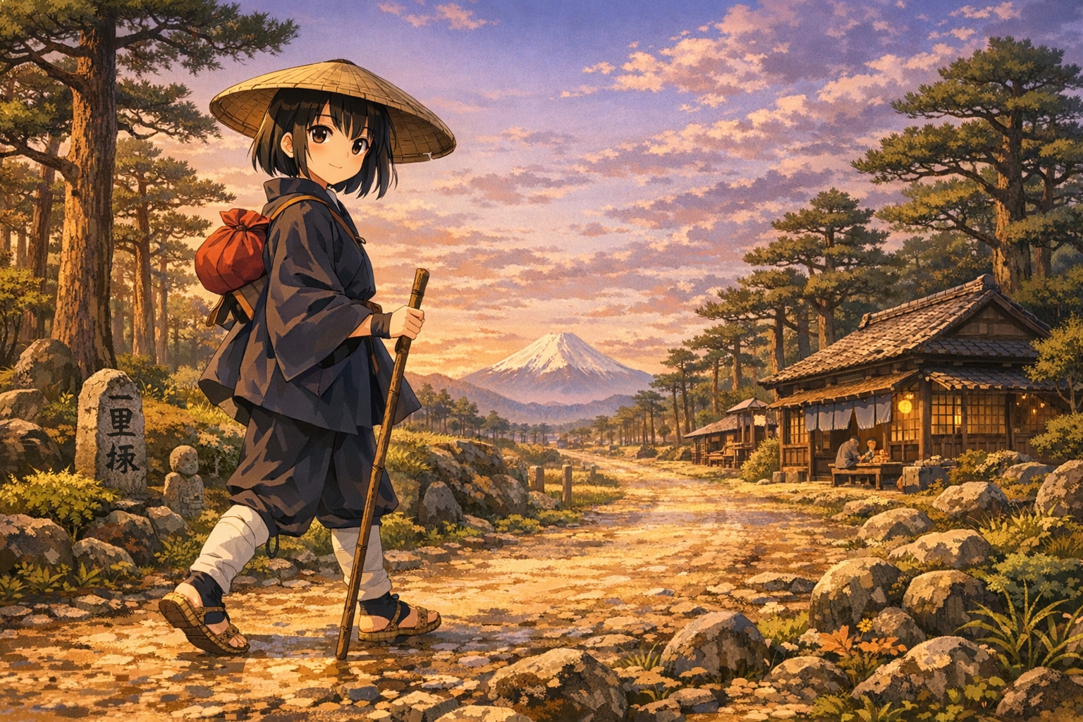 東海道中膝栗毛風の女の子 | の人気AIイラスト・グラビア