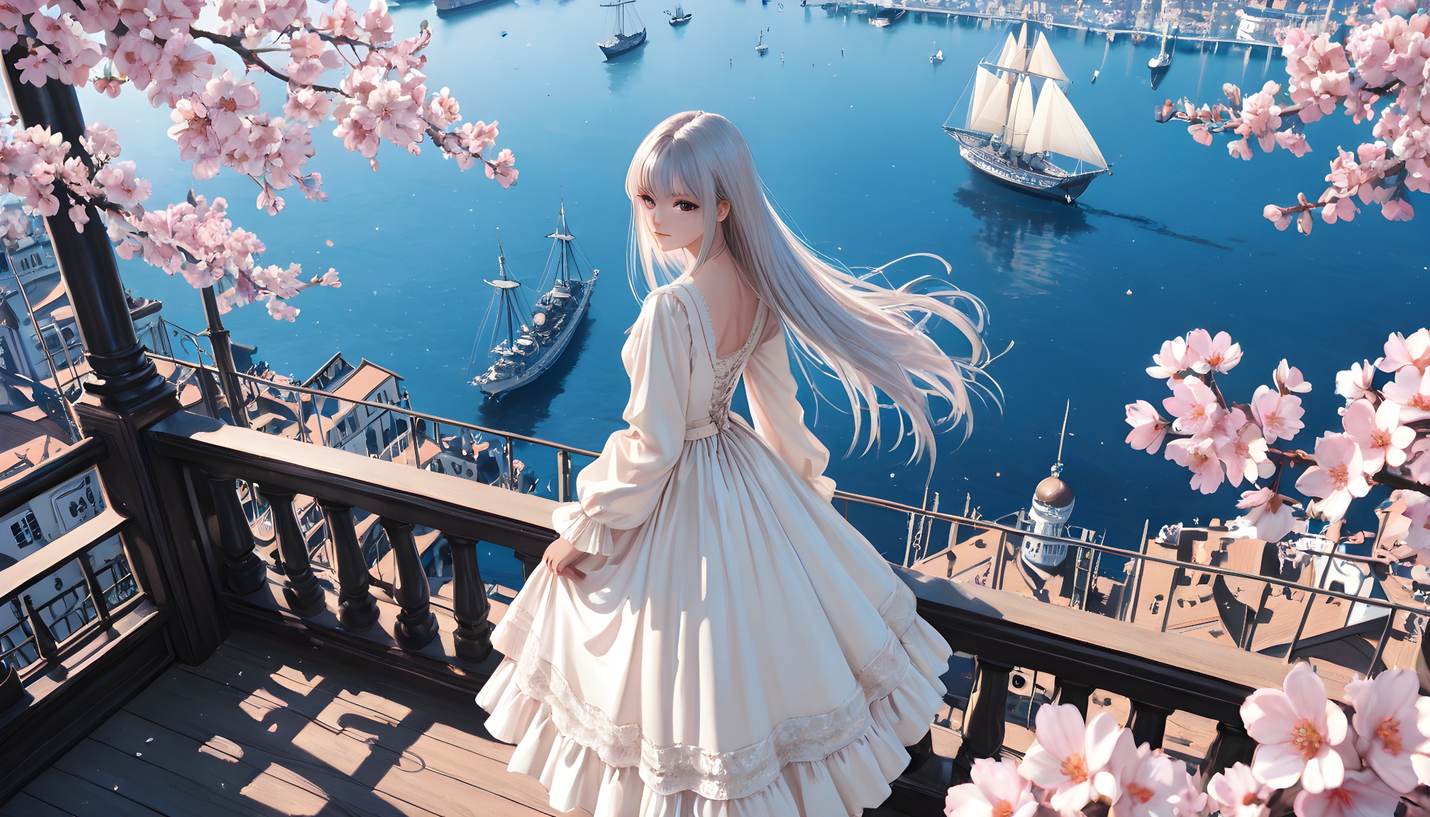 【港の風景画展】03 | の人気AIイラスト・グラビア